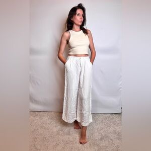 YFB Women's Cream Wide-Leg Pants